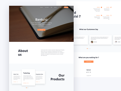 Bantuisi Landing Page clean colors design landing minimal one page platform ui ux web