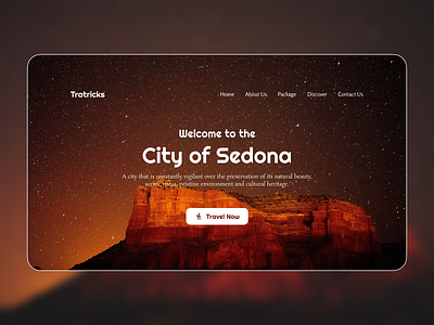 Travel Agency Home Page Concept concept concept design figma natural naturalistic nature sedona travel ui design web webdesign website website design