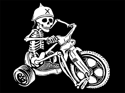 Big Wheel big wheel biker kid skeleton