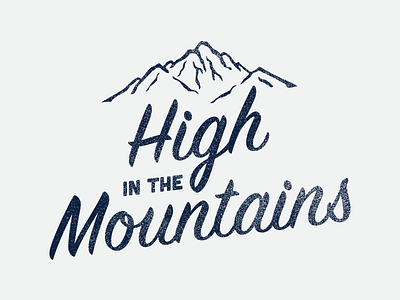 High In The Mountains graphic mountains t shirt texture type