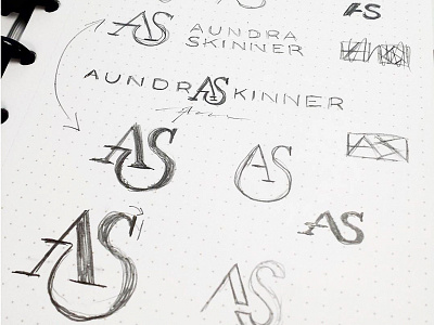 AS Logo Sketches branding design interior design logo minimal monogram sketch wip