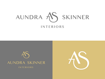 Aundra Skinner Interiors branding designer interior logo monogram