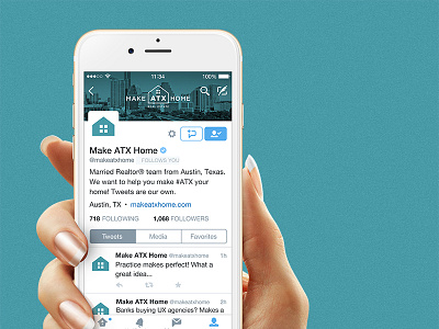Make ATX Home Social Media branding logo mockup real estate social media twitter