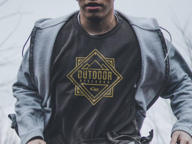 Outdoor Research Monoline Badge textures graphic design apparel monoweight monoline tshirt