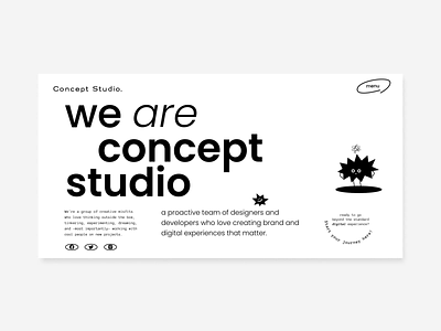Concept Studio New Website animation awwwards branding design illustration layout ui uiux ux web design website