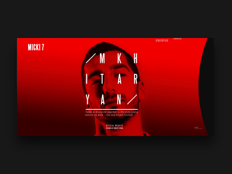 Henrikh Mkhitaryan Website Scroller