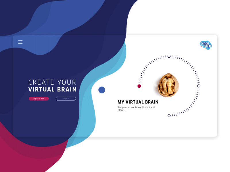 Homepage Design Concept for Brainee