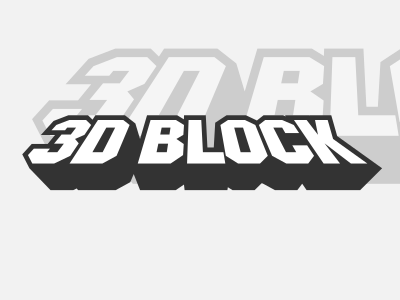 3D Block Text