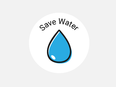 Save Water Badge