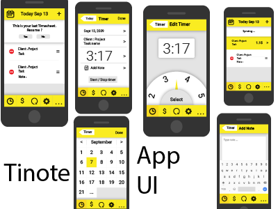 Tinot Mobile App UI