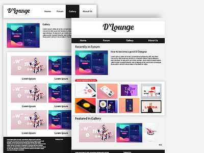 D'Lounge Website UI Design