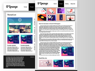 D'Lounge Website UI Design - 2