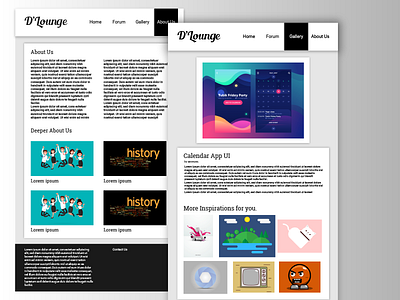 D'Lounge Website UI Design - 3