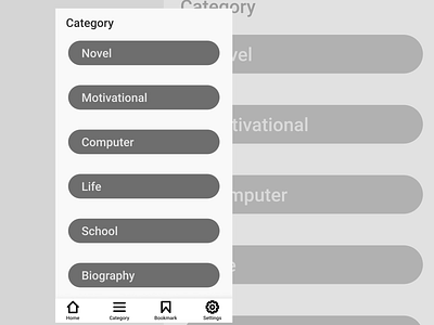 O'Book UI design - Category Page