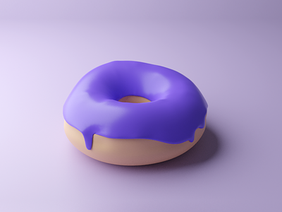 3D donut 🍩 3d art blender donut food illustration modelling purple