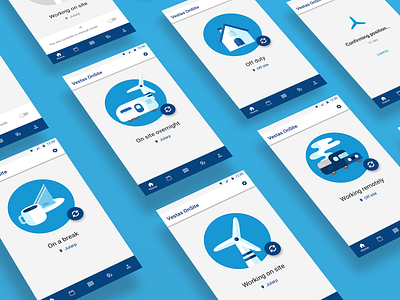 Vestas OnSite App screens