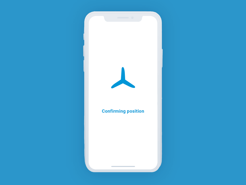 Turbine spinner wheel loop animation blue wind turbine loading spinner ui app