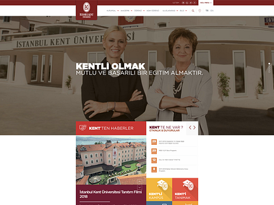 İstanbul Kent Üniversitesi header hero image home landing learning solution ui ux web design