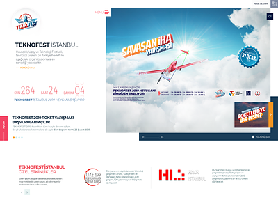 TEKNOFEST İSTANBUL 2019 corporate site design header hero image home typography ui ux web design web page