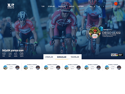 Tour of Turkey 2019 bike corporate site cycling cycling tournament design header hero image home slider sport türkiye ui ui design ux web design