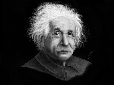 Einstein - Digital Illustration adobe photoshop sketch apple pencil digital illustration ipad pro