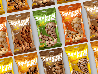 squirrel nuts®| Packaging Design abdulkader fael aleppo almond arabic brand branding cashew design fael design studio hazelnut illustration logo nuts peanut pistachio squirrel syria vector walnut