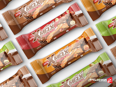 Xmax - Chocolate Bar®| Packaging Design abdulkader fael aleppo brand branding caramel chocolate design fael design studio food hazelnut iraq ksa logo pistachio syria turkey uae usa