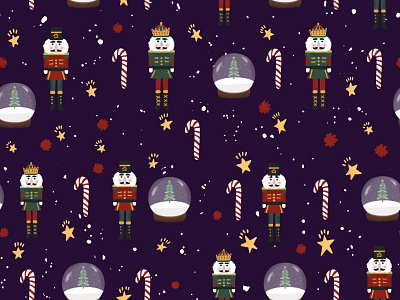 Christmas pattern character christmas design flat art flat design illustration illustrator procreate vector