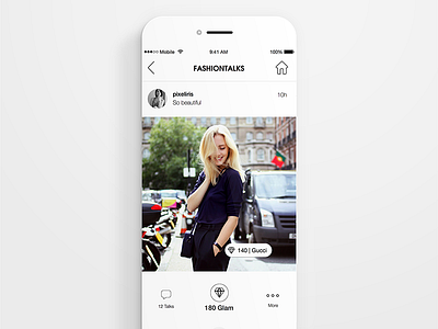 FashionTalks app apparel clothes design fashion flat ios mobile style
