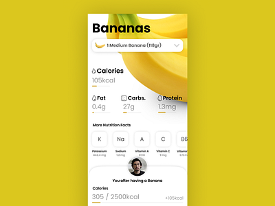 Nutrition Facts Demo App (RNS003) android app fitness food food app health ios mobile nutrition nutritional sports ui ux ux ui vitamin vitamins