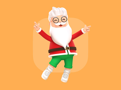 Santa Claus 3D Character Illustration