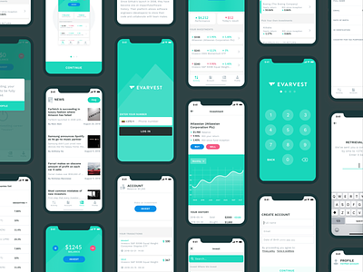 App screens app branding clean color design finance flat interface ios minimal mobile screens sketch user interface