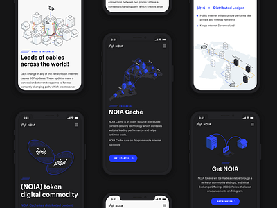 Mobile responsive website for NOIA branding design illustration interface isometric minimal mobile typography ui user interface vector web website