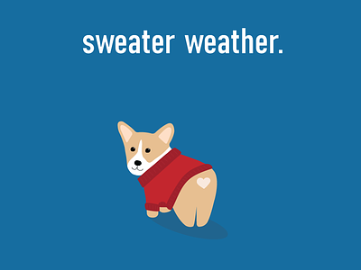 Sweater Weather corgi cute dog sweater winter