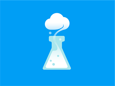 cloud science beaker bubbles chemistry cloud gradient science