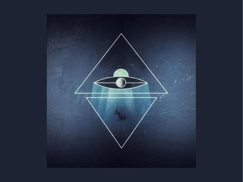 Keep your third eye open illustrator line work illuminati triangle spaceship third eye abduction aliens