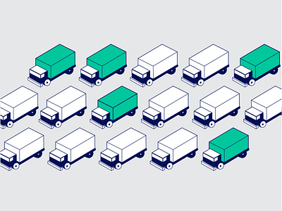 Truckloads of data data design ediscovery illustration isometric truck