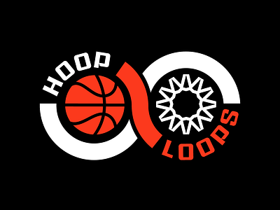 Hoop Loops Logo basketball branding design gif hoops loop animation loops nba typography