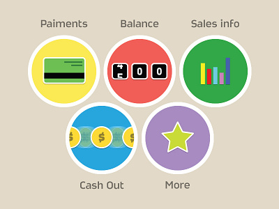 Icons for the mobile app balance cash icon mobile money payment phone sale vector