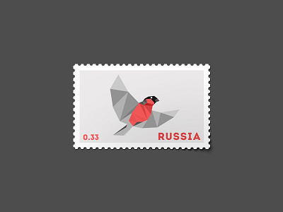 Bullfinch Stamp bird bullfinch russia stamp