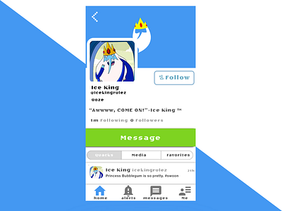 Adventure Time Ice King Profile adventure time daily ui profile