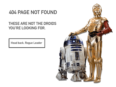 404 Screen | Daily UI 404 error daily ui droids minimalist star wars