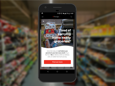 Daily UX Writing – Day 4: Grocery Promo android duxw grocery grocery app modal notification promotion retailer ui ux ux writing