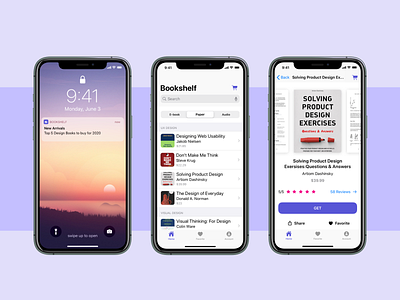 IOS app Bookshelf app books design ios app ios app design ios icon logo mobile mobile app mobile design native ui user experience