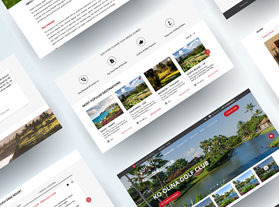 UX/UI Design. Web design for Japanese Golf Travel Company destinations golf golf club hotel japan package tours travel trips ui user experience visual design website design