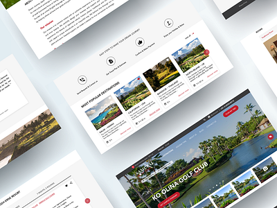 UX/UI Design. Web design for Japanese Golf Travel Company