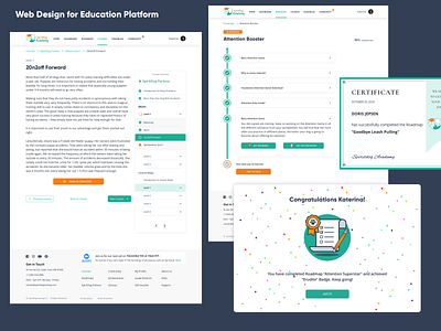 UX/UI Design for Education Platform. Online Academy academy branding dog education illustration learning platform training ui user experience ux visual design web web design webdesig