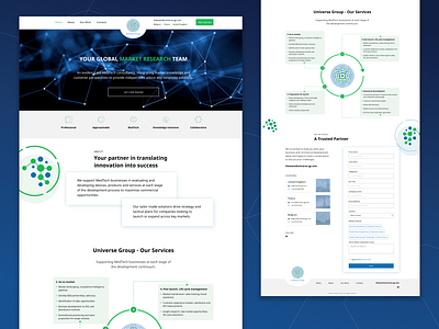 Marketing MedTech Company Landing Page Design