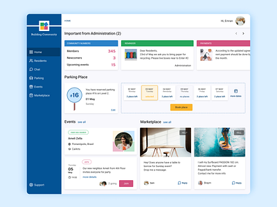 Dashboard for Building Community community dashboard design concept logo ui user experience visual design