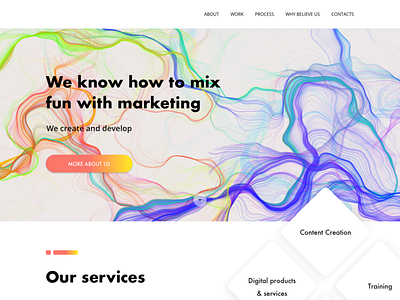 Landing Page for Creature Media design concept user interface web deisgn